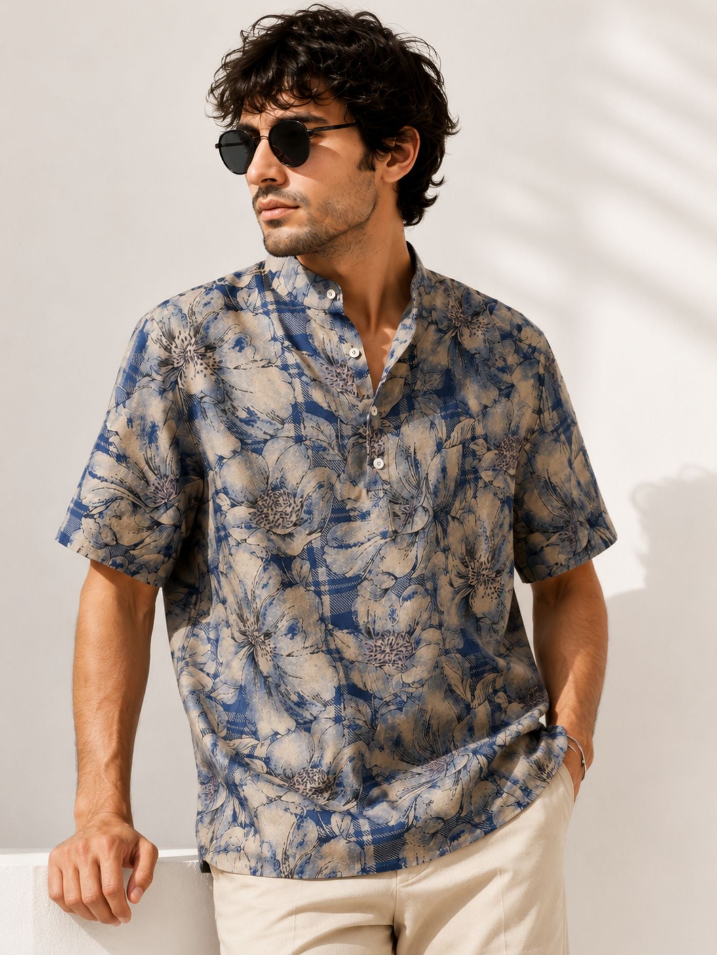 Azure Bloom Resort Shirt