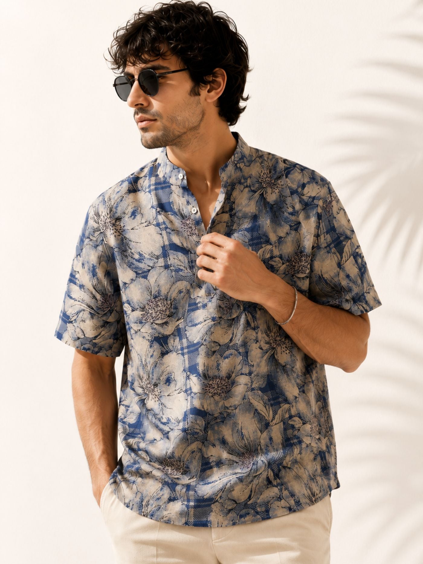 Azure Bloom Resort Shirt