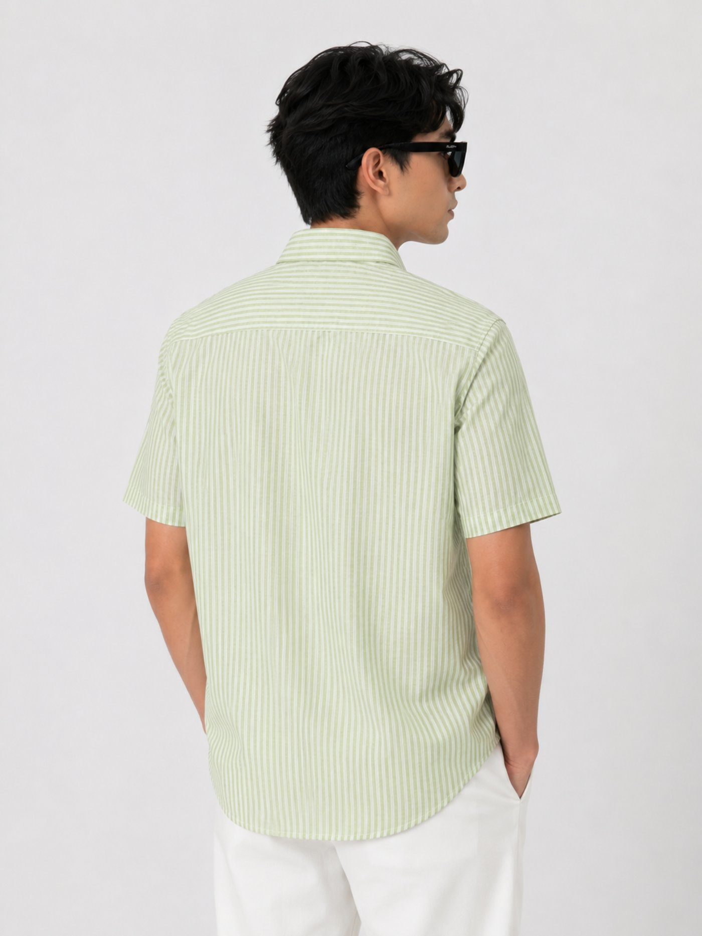 Pistachio Pinstripe Casual Shirt