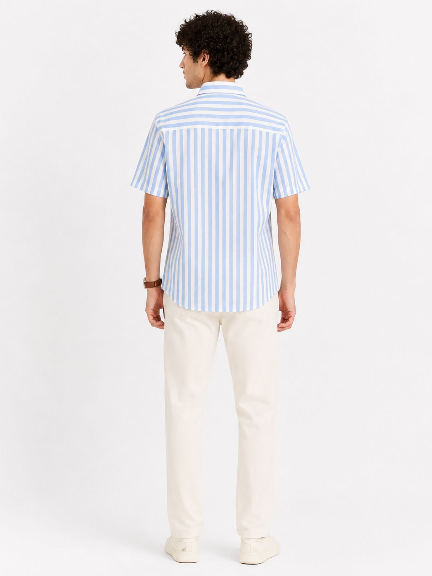 Arlo Premium Half Sleeve Stripe Shirt Close-Up