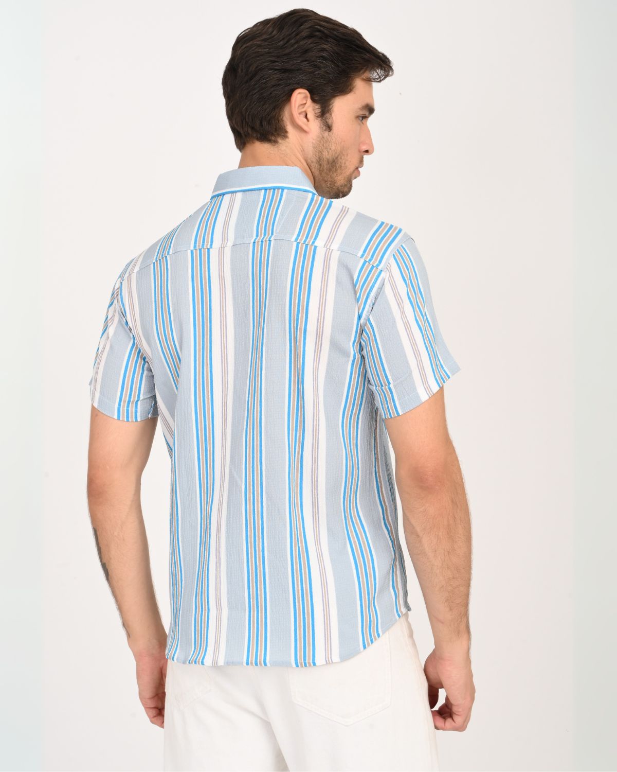 Back view Santorini Stripes Shirt