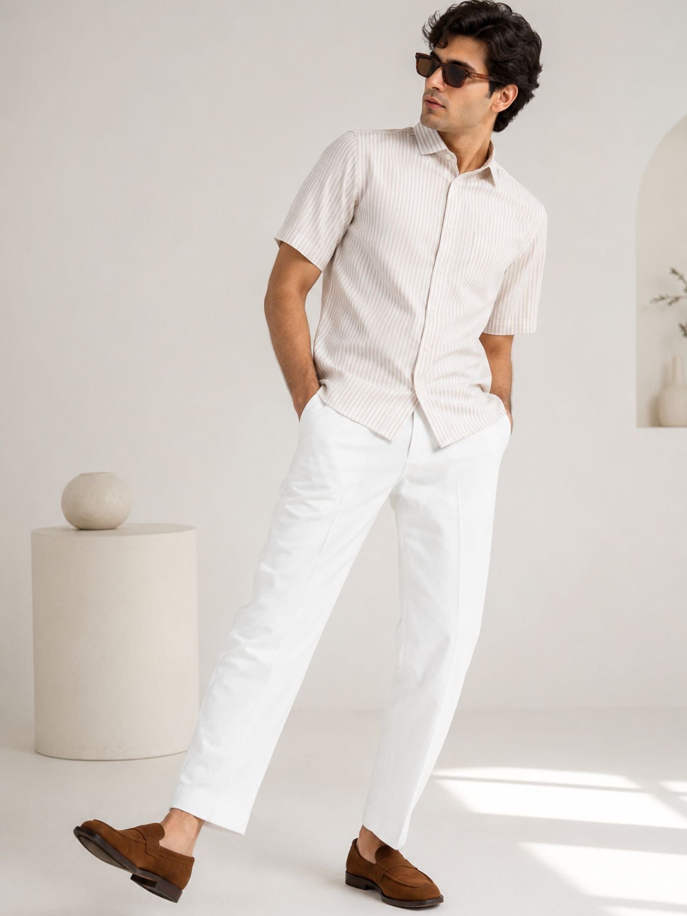 Beige Breeze Shirt back view