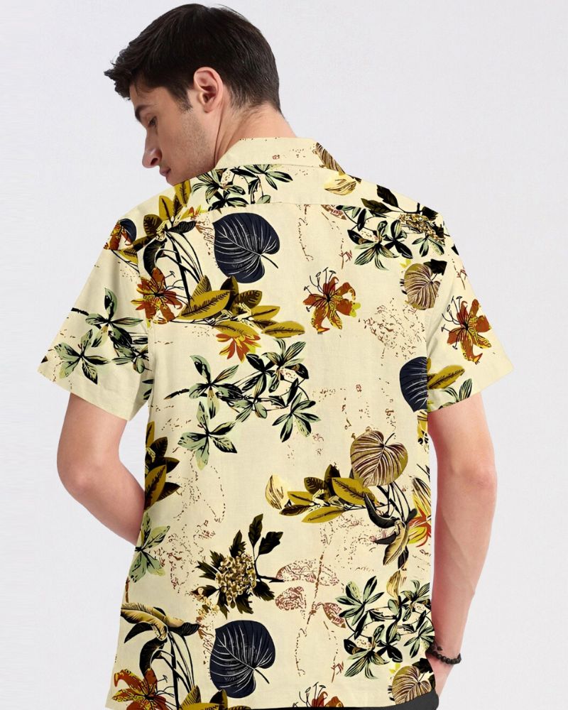 Hawaiian Tropical Flower Casual Shirt