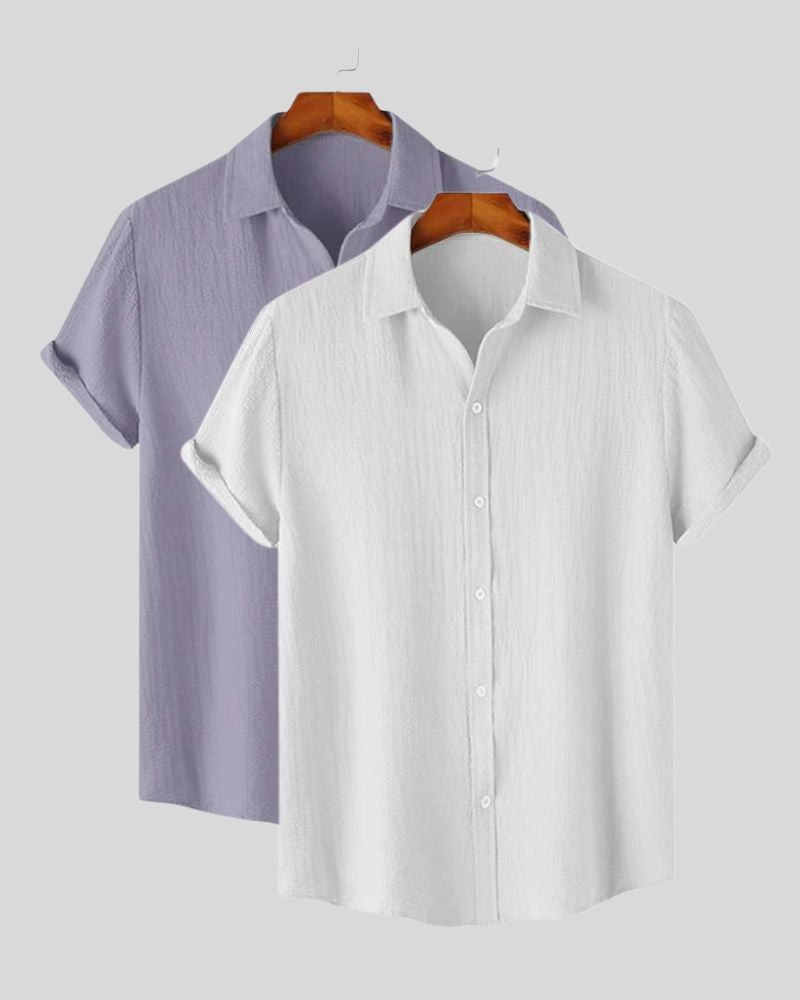 Men’s pastel shirt combo – breathable and wrinkle-free