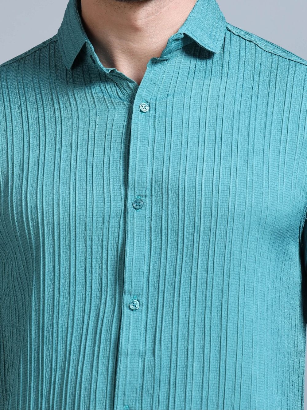 Close up of teal green color cord set