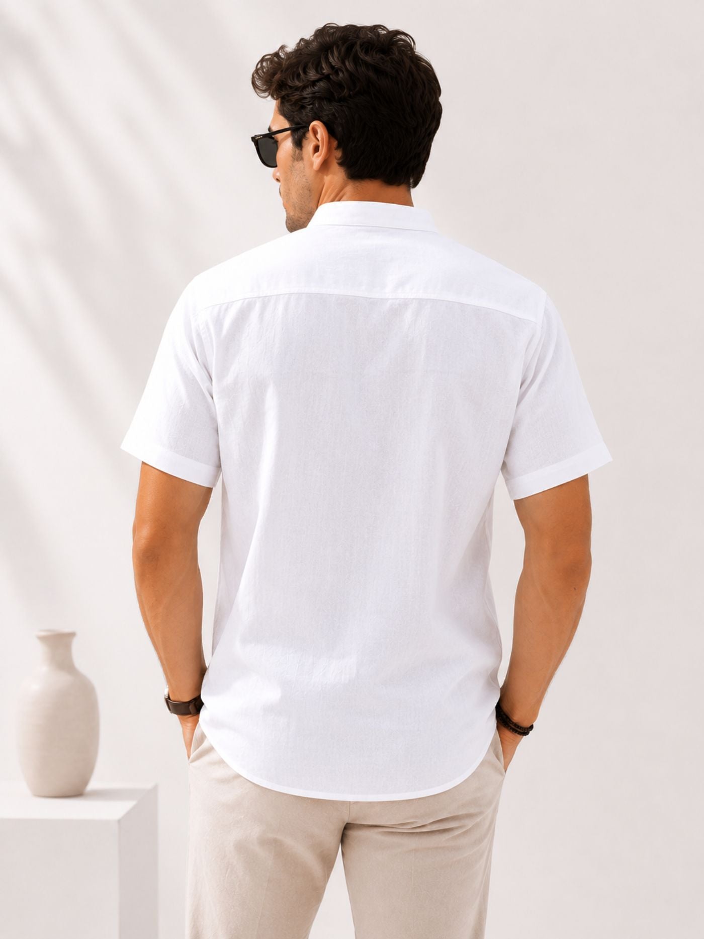 Premium White Buttonless Kurta Shirt for Men