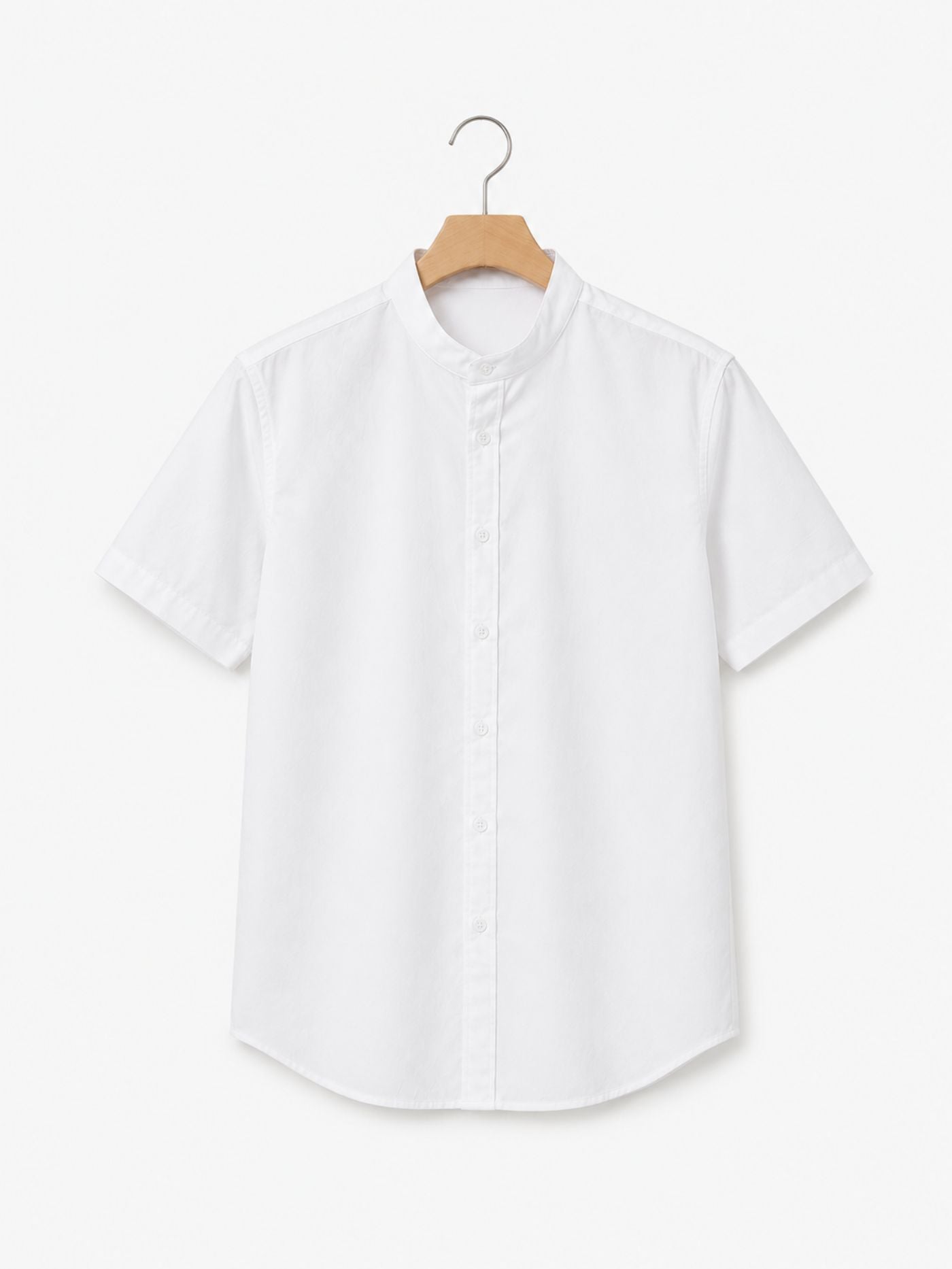 The Blanc Signature Shirt Pure White hanging product image back view