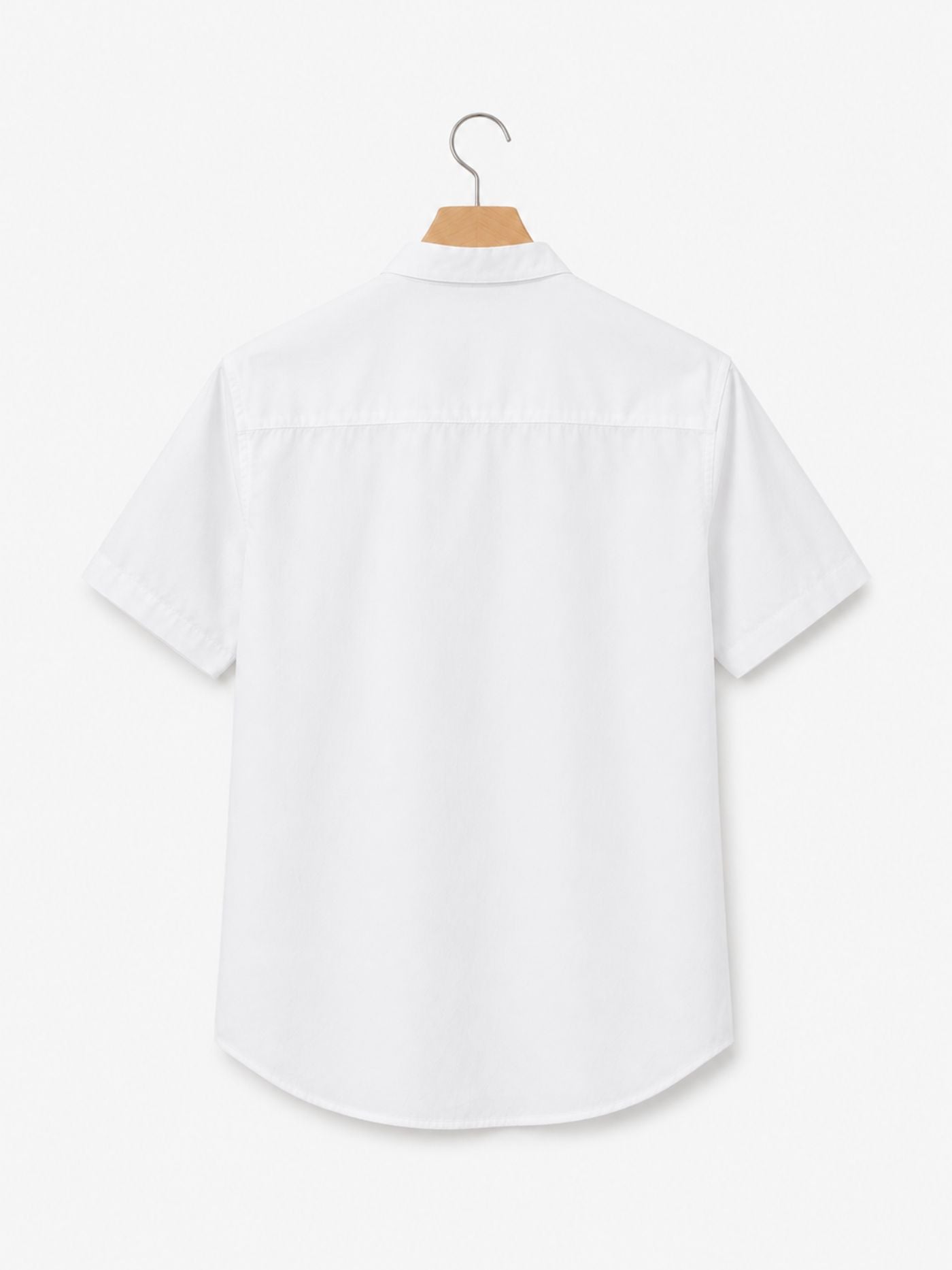 The Blanc Signature Shirt Pure White hanging product image front view