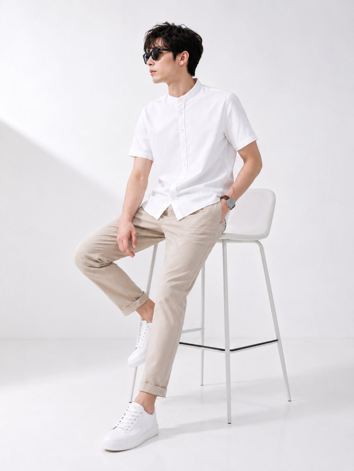 The Blanc Signature Shirt Pure White luxury casual styling for men