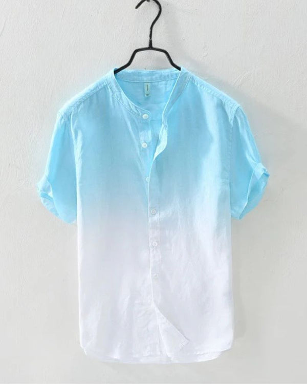 Peach & Sky Gradient Cotton Shirt Duo
