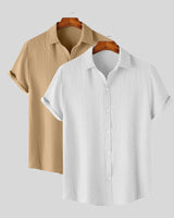 Sand & Snow Duo – Textured Shirts