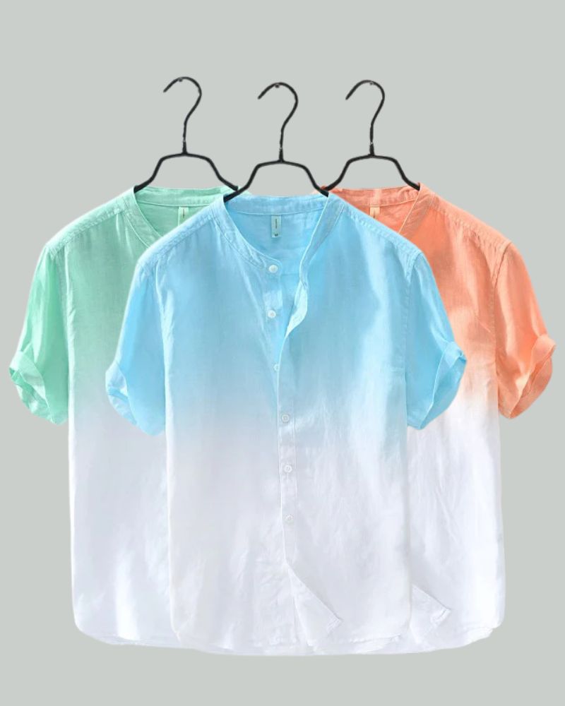 Pack of 3 Sunrise Gradient Linen Shirt