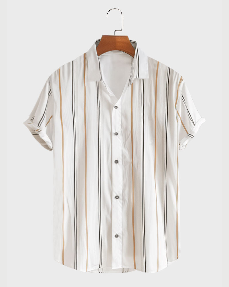 Straight Lines Printed Shirt For Men