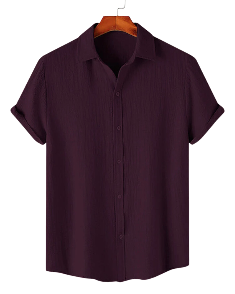 Classic Wine Textured Shirt