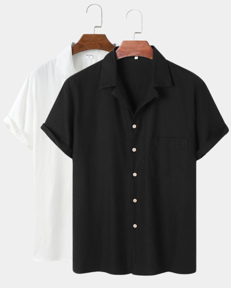 Pack of 2 Magic Cotton Black & White Shirt