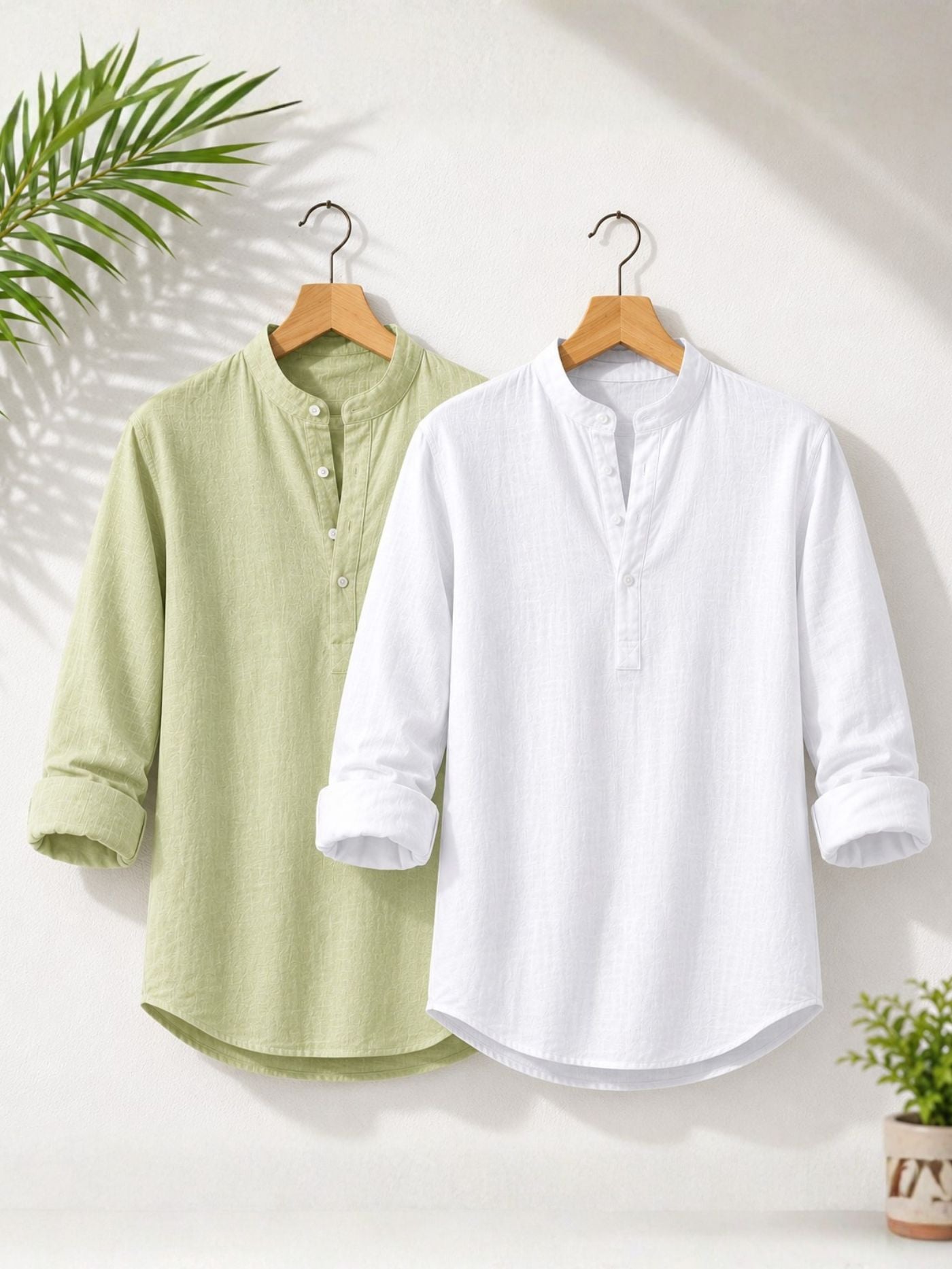 The Signature Cotton Combo – White & Pista