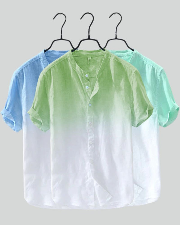 Sky, Leaf & Ice Collection – Men's Ombre Short Sleeve Shirts