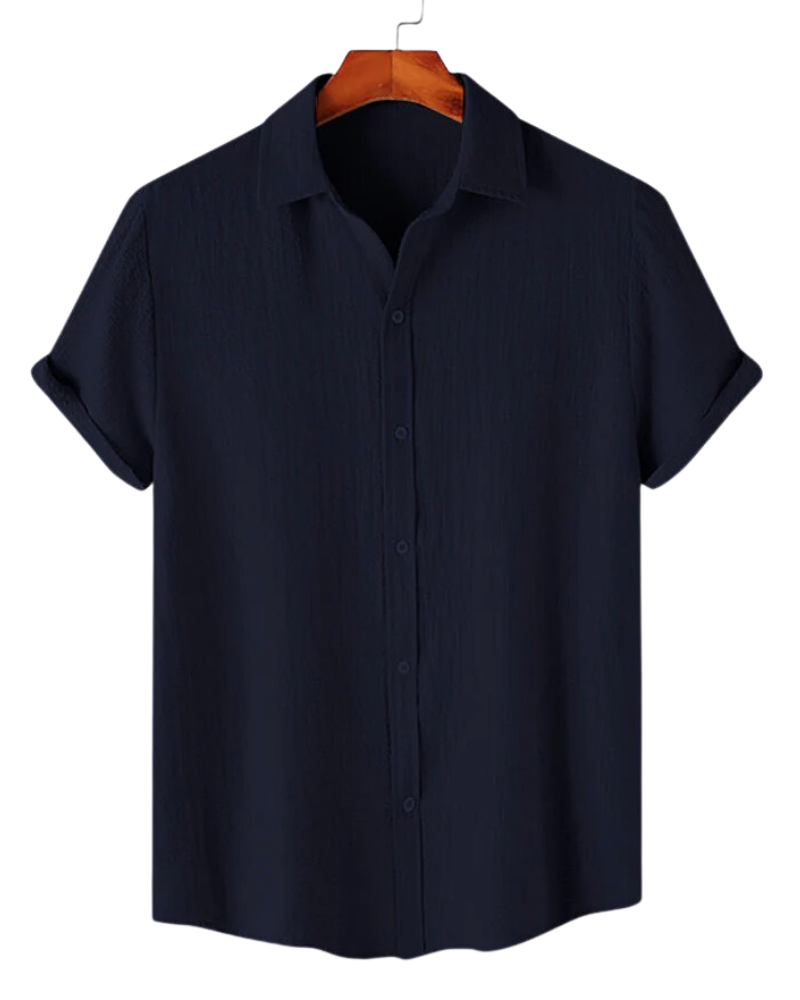 Midnight Blue Textured Shirt