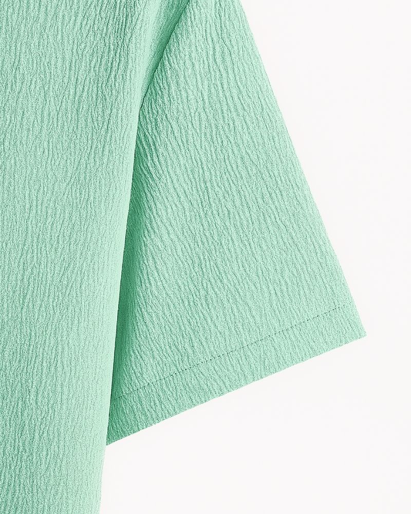 Men’s breathable mint green shirt – short sleeve casual fit