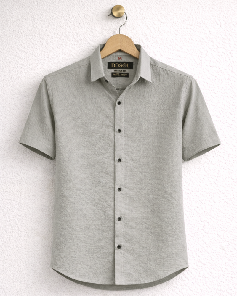 Signature Poplin Shirt – Soft Ash Grey