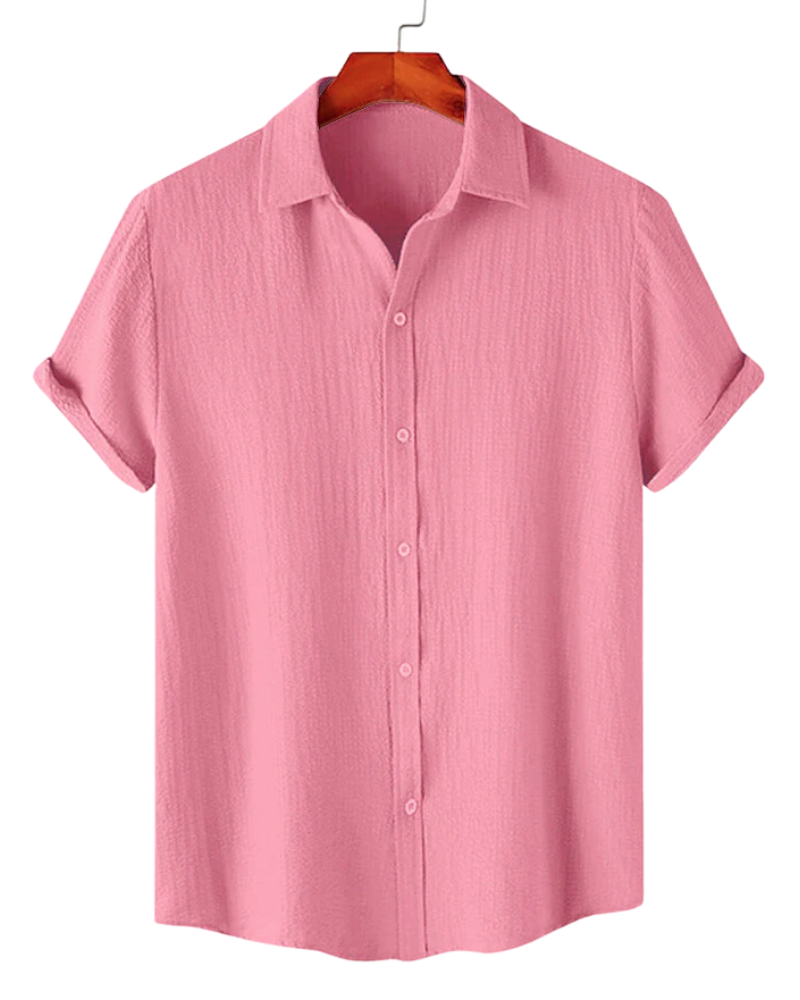 Flamingo Pink Textured Shirt