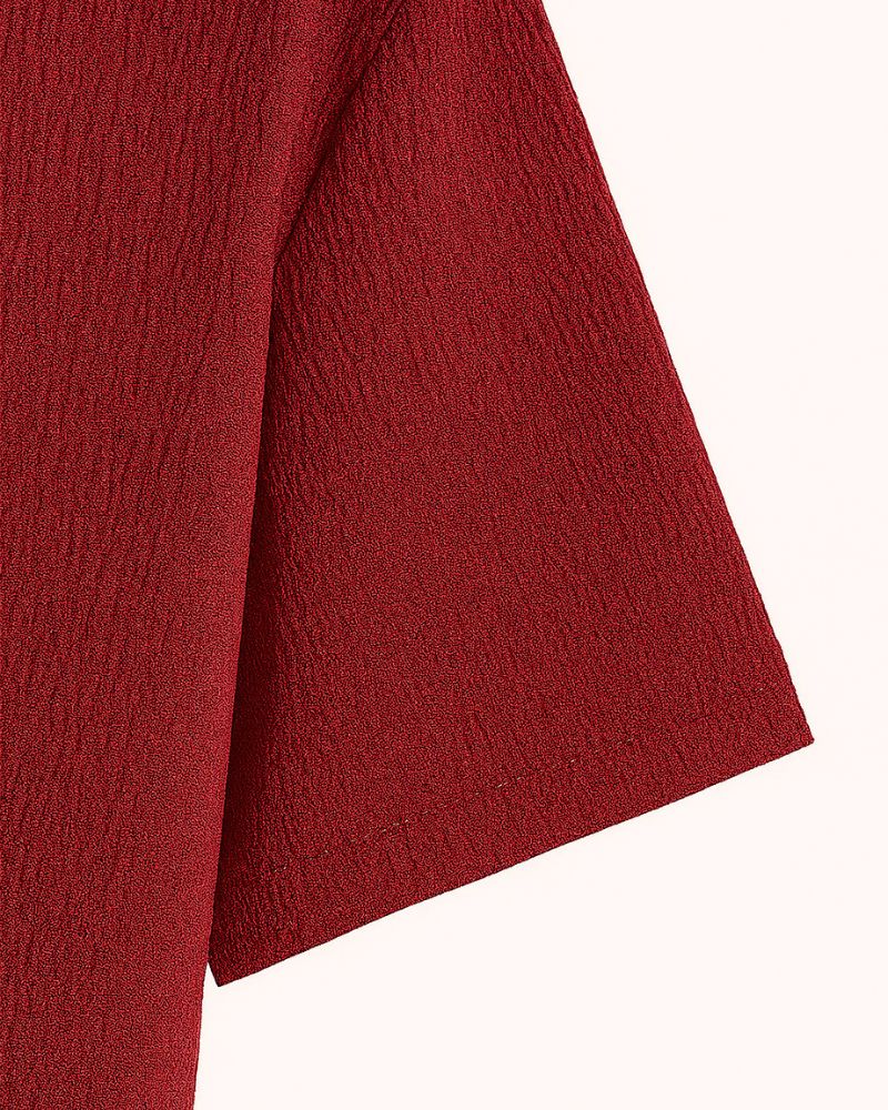 Dark red cotton shirt for men