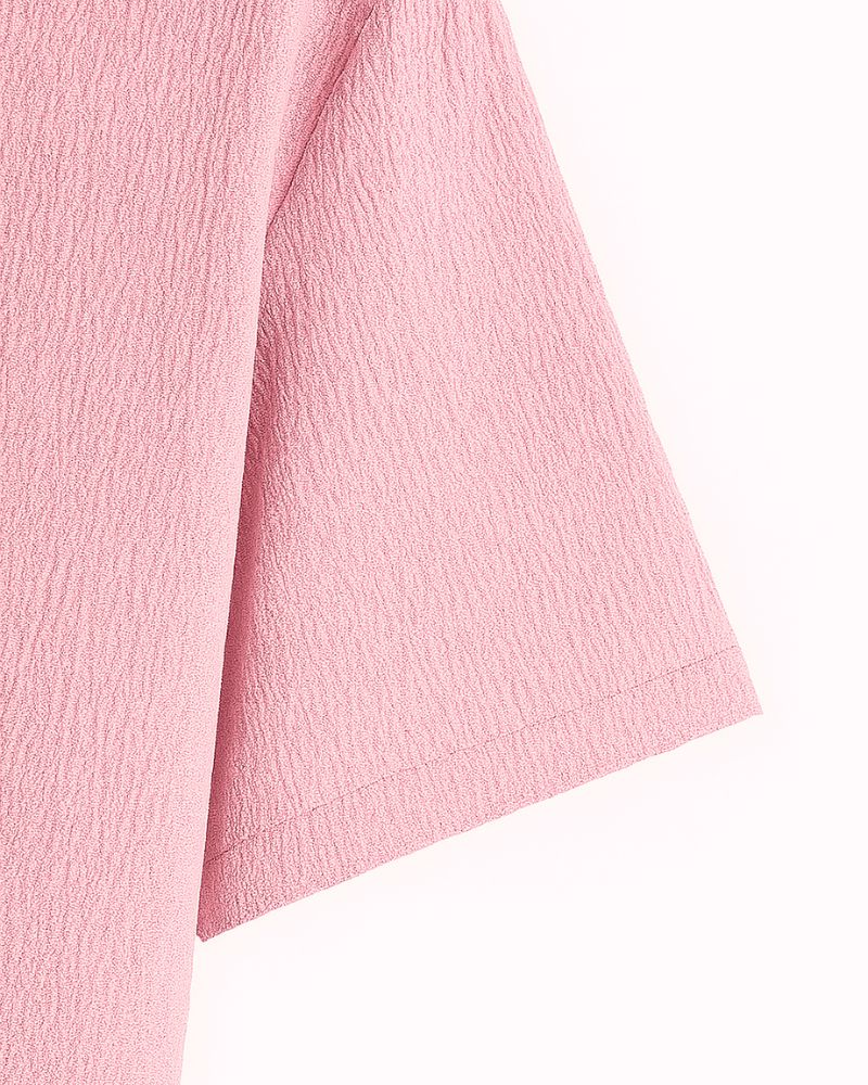 pink textured shirt for men
