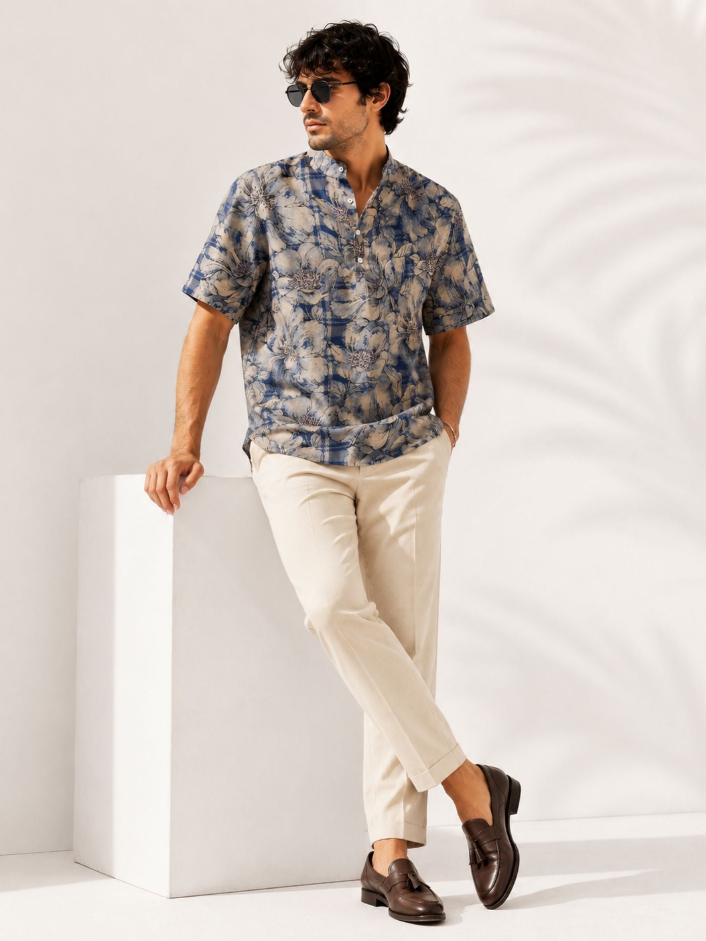 Azure Bloom Resort Shirt