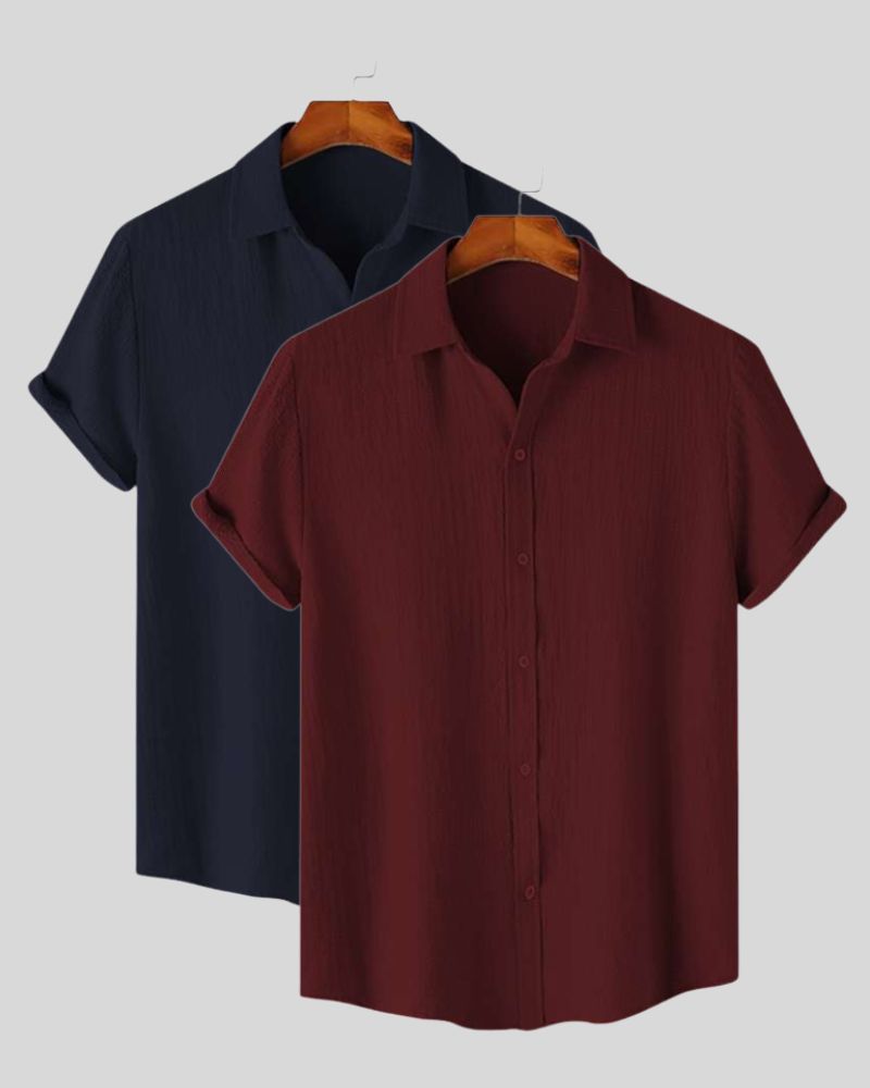 Burgundy & Blue Textured Pack