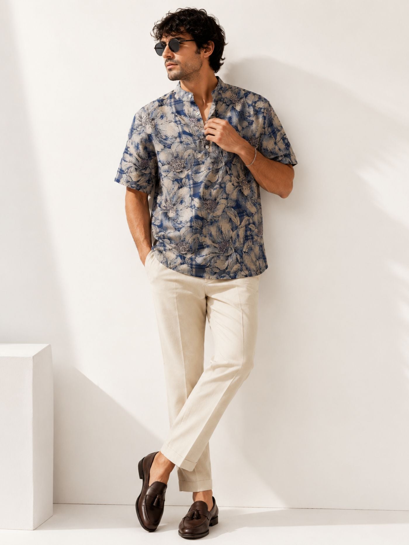 Azure Bloom Resort Shirt