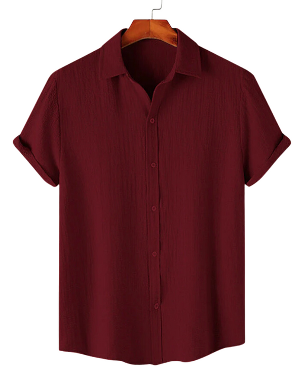 Royal Maroon Textured Shirt