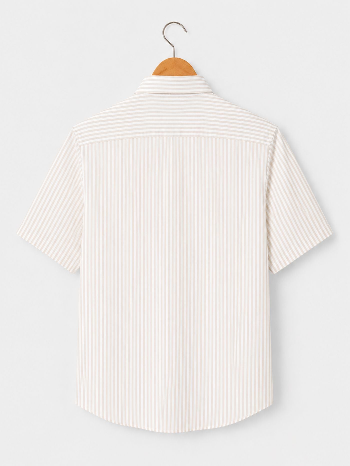 Beige Breeze Shirt collar detail and fabric texture