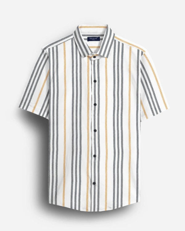 Candy Striped Half Sleeve Cotton Shirt