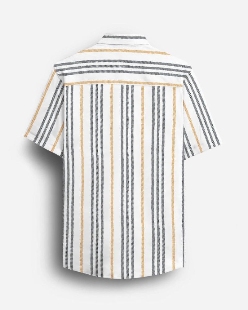 Candy Striped Half Sleeve Cotton Shirt