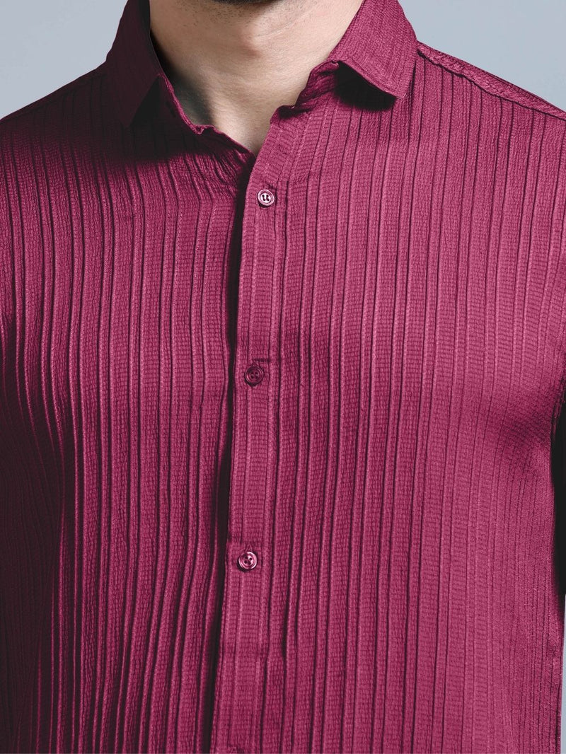 Close-up of Wine Red Textured Cord 