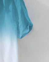 Close-up of ombre shirt sleeve – breathable PC cotton fabric