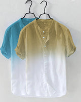 “Dune & Deep ombre shirt combo – mustard yellow and teal gradient shirts for men”

