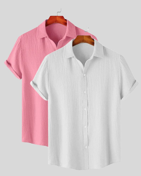 Frost & Flamingo men’s shirt combo in breathable cotton blend
