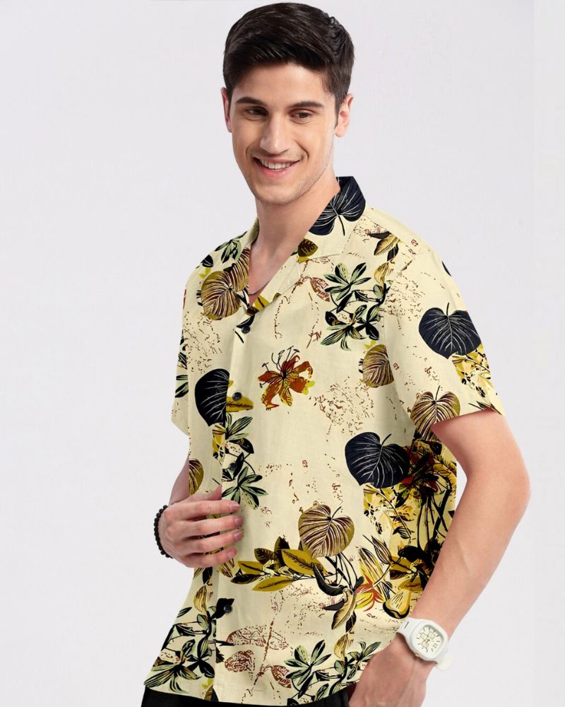 Hawaiian Tropical Flower Casual Shirt