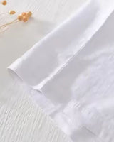 “Lightweight breathable fabric on men’s ombre summer shirt – close-up”

