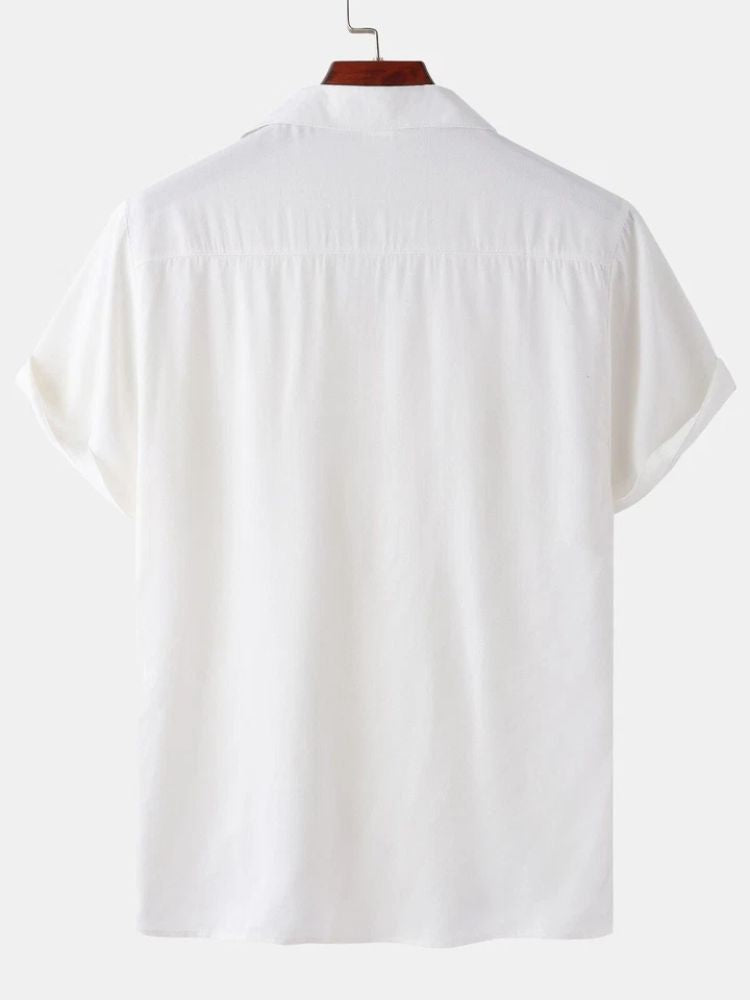 Plain White Men Shirt