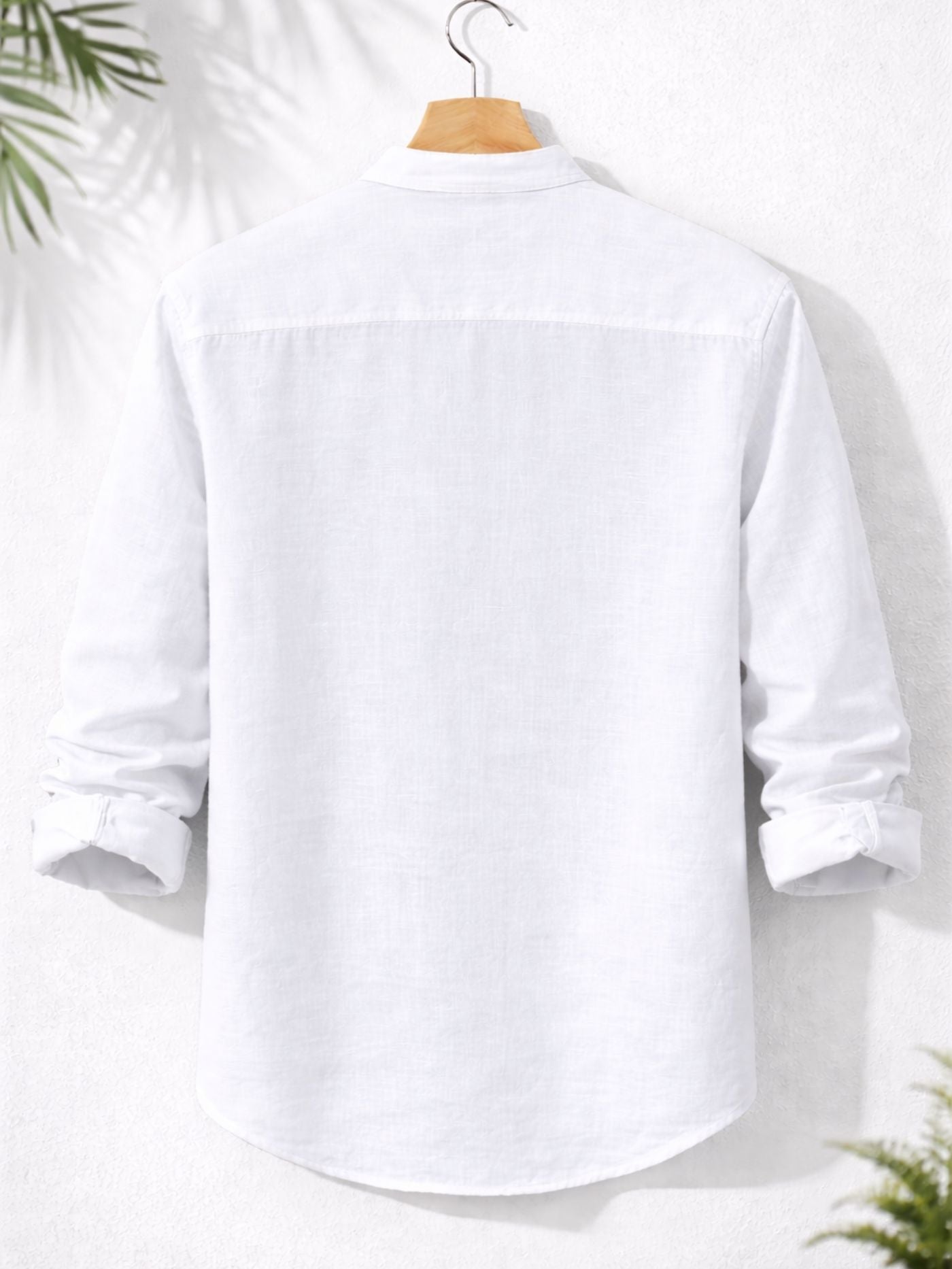 Modern tailored ivory shirt for warm weather