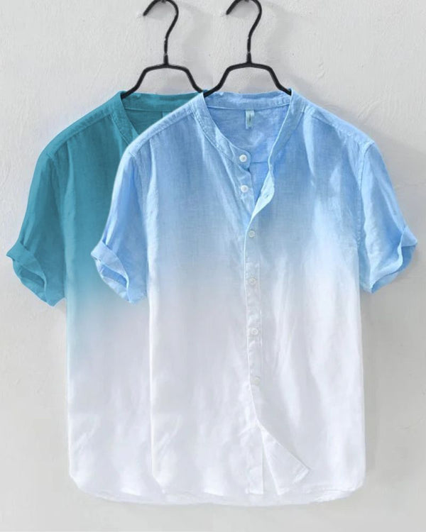 “Ocean Drift ombre shirt combo – sky blue and teal gradient shirts for men”

