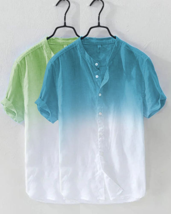 “Ocean & Meadow ombre shirt combo for men – teal and mint gradient shirts”

