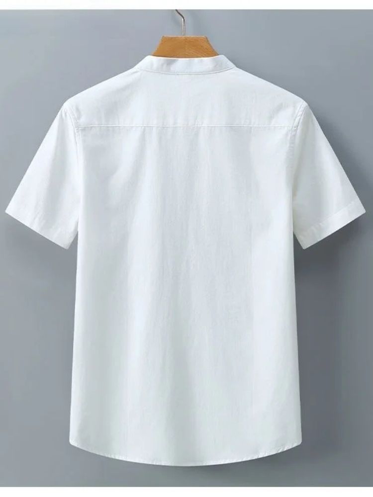 Men's Plain White Cotton Shirt