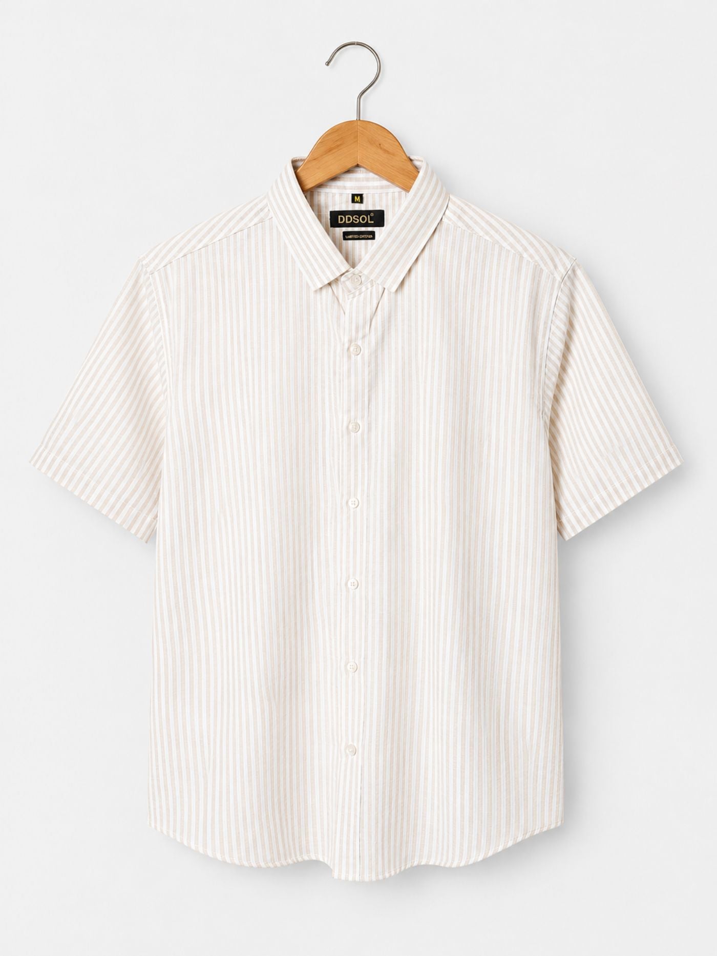 Premium beige pinstripe casual shirt for men