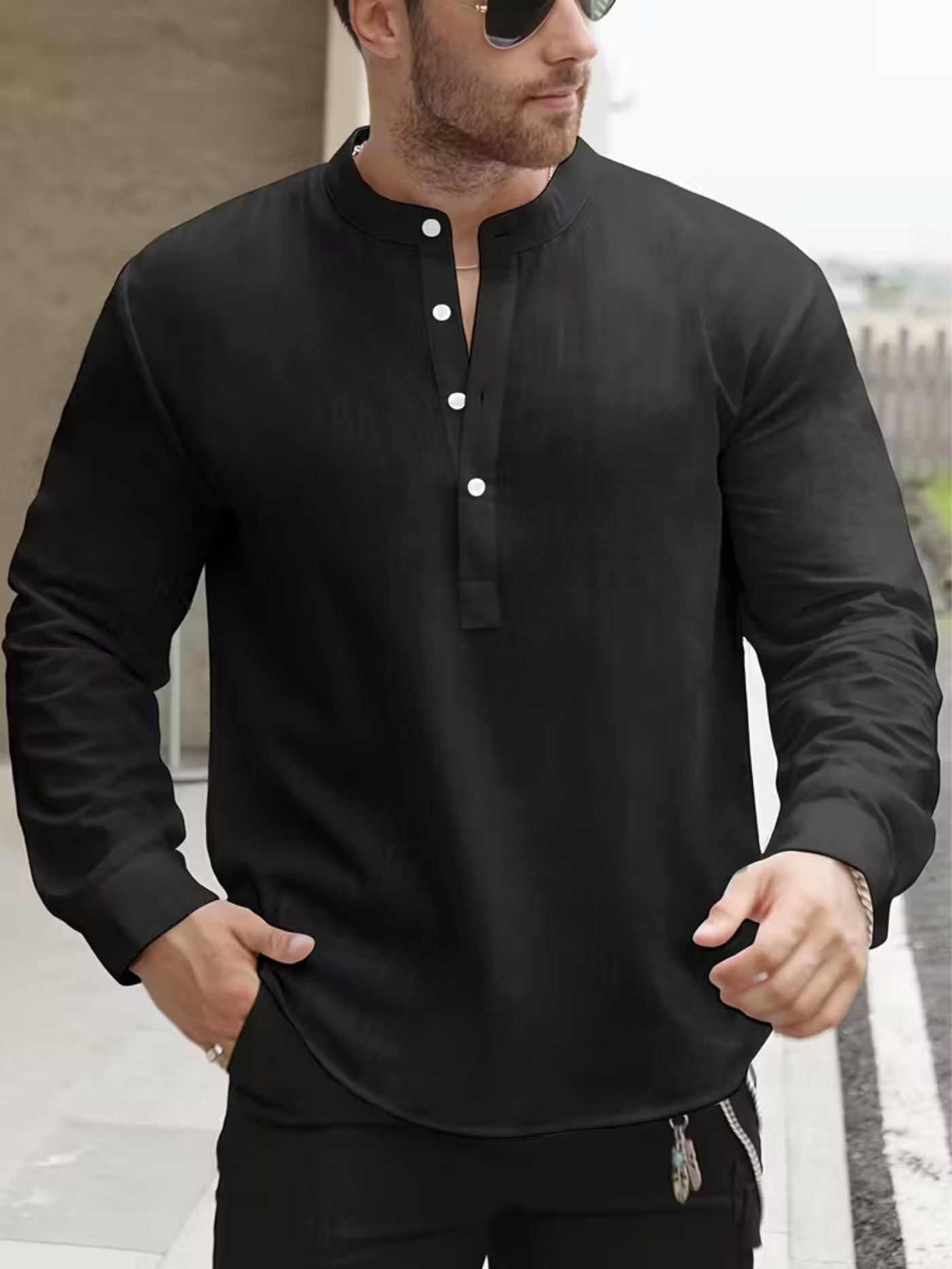 Premium black summer shirt for humid climate