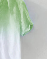 Short sleeve detail of men’s dip-dye PC cotton shirt
