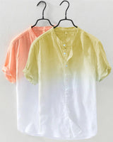 “Sunset Sorbet ombre shirt combo for men – peach and yellow gradient shirts”

