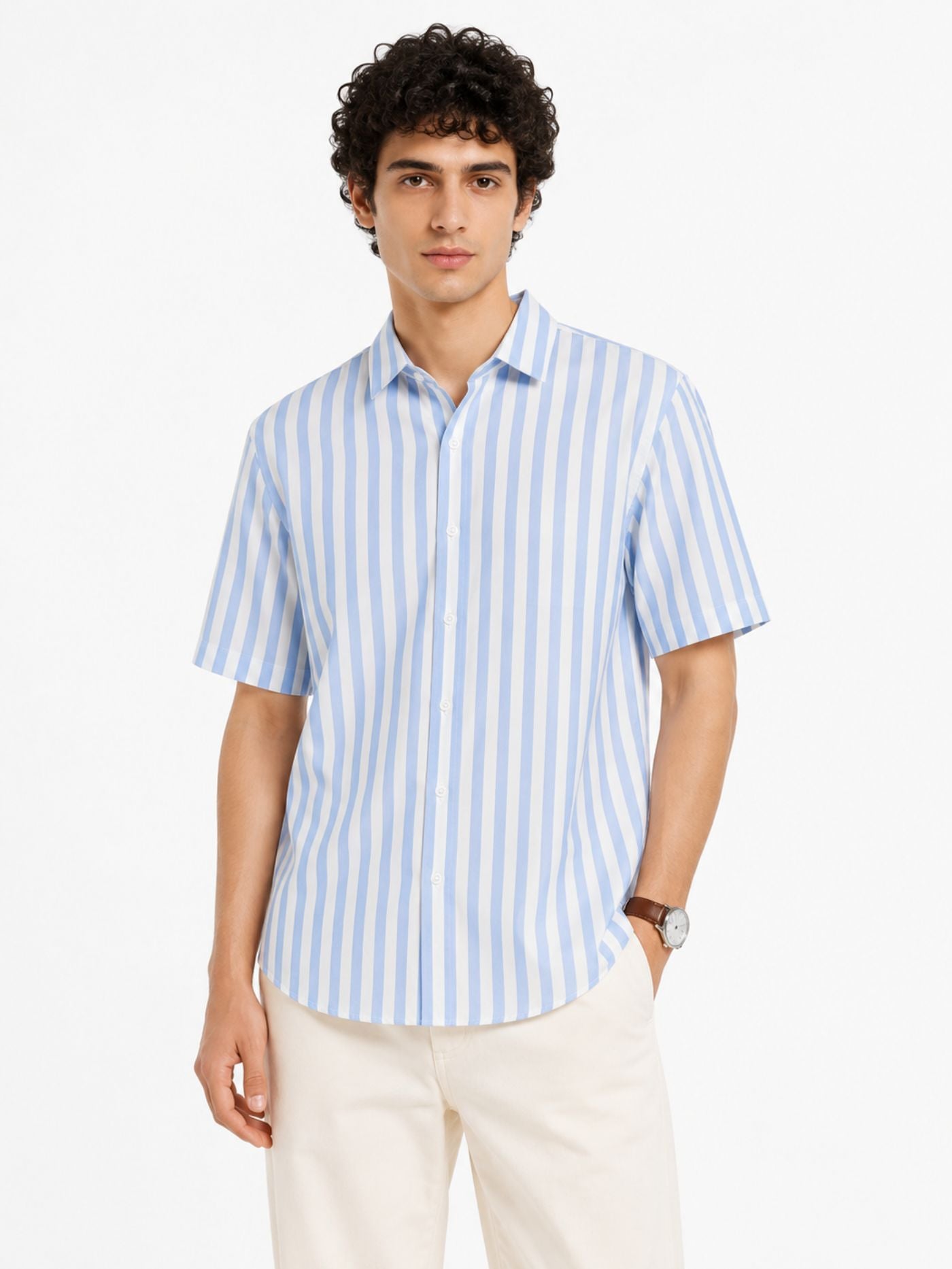 The Arlo Premium Stripe Shirt Sky Blue for Men